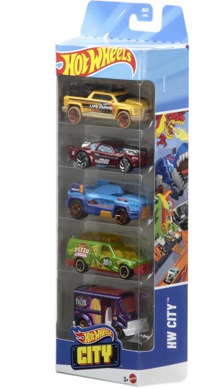1806 hot wheels pacote com 5 carros hw city jbj75 - mattel (43234